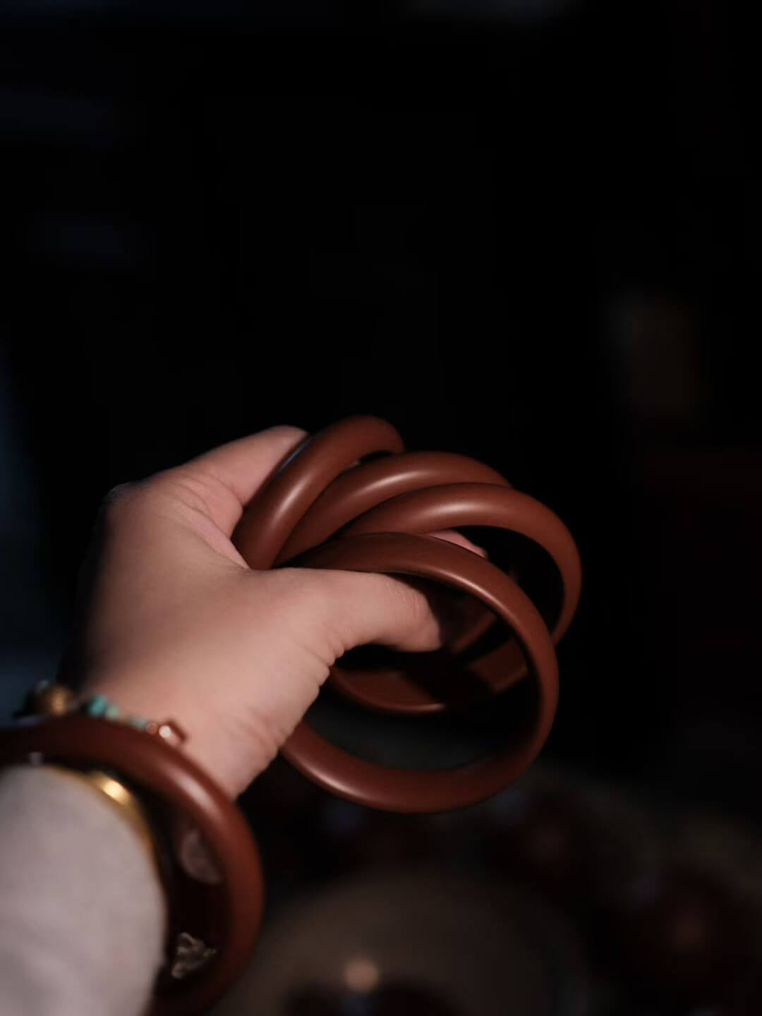 邱桂林朱泥小手镯