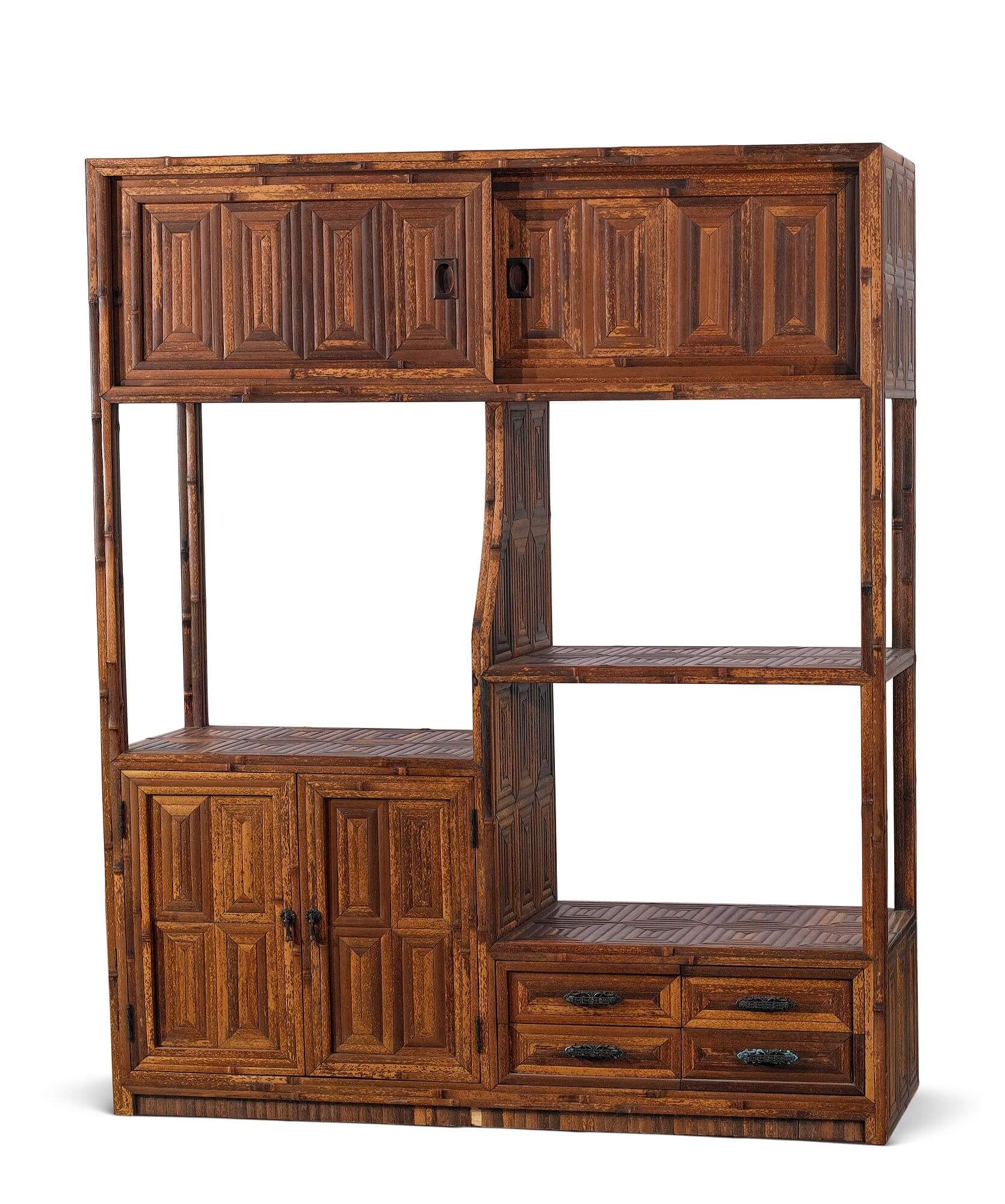 民国麋鹿竹博古茶棚