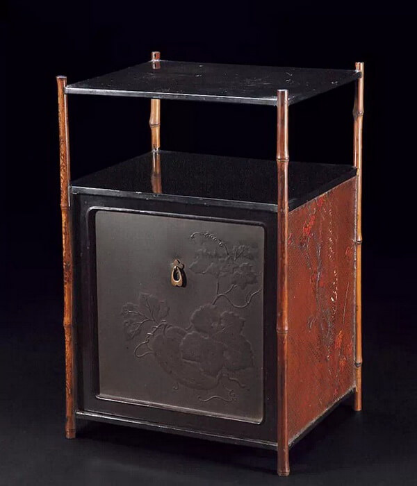 清 漆花梅鹿茶棚