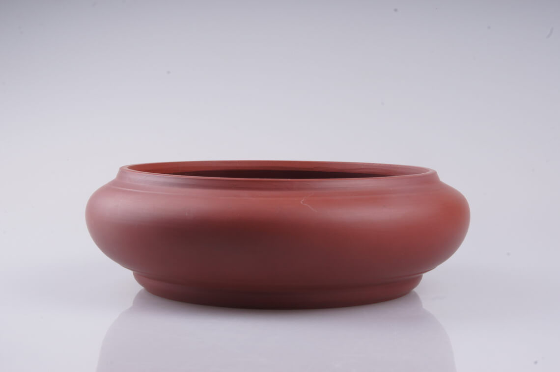 潮州老安顺手拉朱泥扁鼓形茶盘