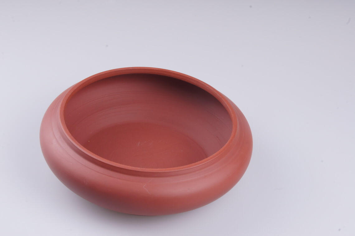 潮州老安顺手拉朱泥扁鼓形茶盘