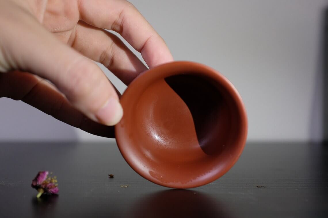 章燕城朱泥手拉工夫茶杯