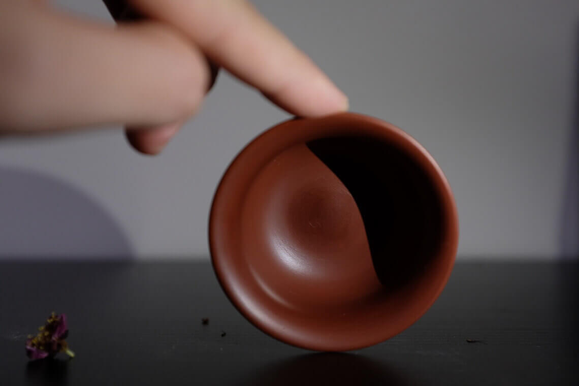 章燕城朱泥手拉工夫茶杯