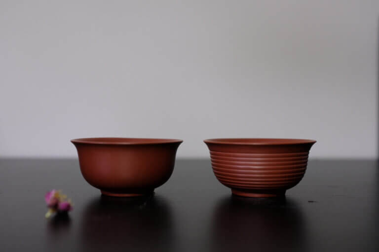 章燕城朱泥手拉工夫茶杯