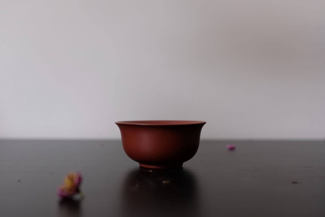 章燕城朱泥手拉工夫茶杯